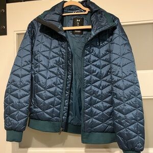 Under Armour Blue Quilted Bomber Jacket